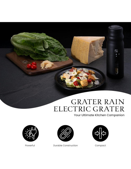 Rallador Eléctrico Black Rain GR4005 con 3 Cuchillas Intercambiables