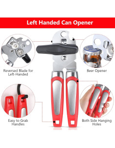 Abre Latas y Botellas para Zurdos KYDLLF Rojo 19 cm 2