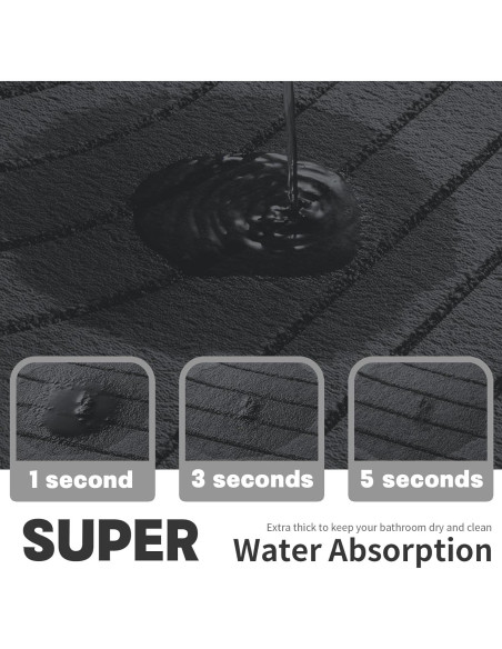 Conjunto de Alfombrillas de Baño YIHOUSE 4 Piezas Antideslizantes Conjunto de Alfombrillas de Baño YIHOUSE 4 Piezas Antideslizantes