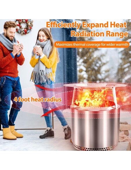 Deflector de Calor Uniflasy para Fogata Bonfire 62.5 cm Acero Inoxidable