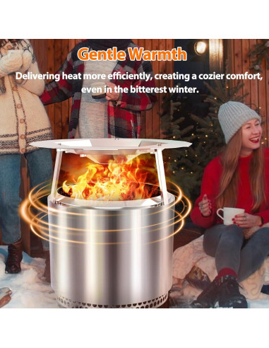 Deflector de Calor Uniflasy para Fogata Bonfire 62.5 cm Acero Inoxidable