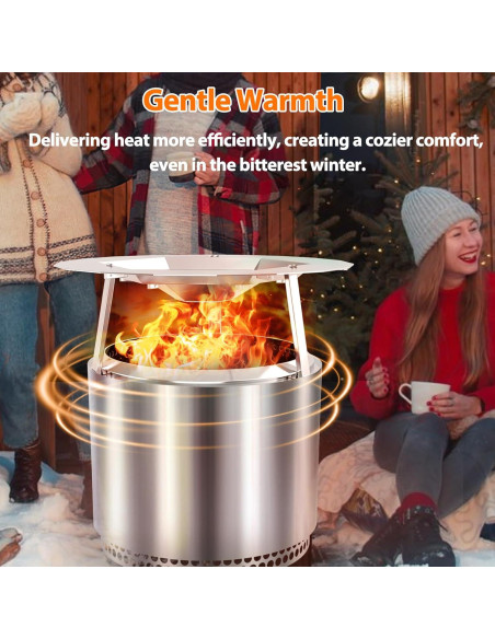 Deflector de Calor Uniflasy para Fogata Bonfire 62.5 cm Acero Inoxidable