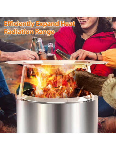 Deflector de Calor Uniflasy para Fogata Bonfire 62.5 cm Acero Inoxidable