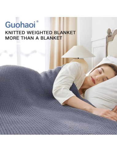 Manta con peso Guohaoi 152x203cm Gris claro 6.8kg