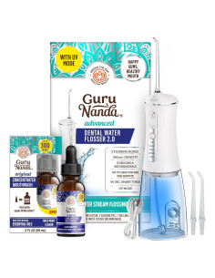 Flosser de Agua GuruNanda 2.0 con Modo UV y Enjuague Bucal 290 ml