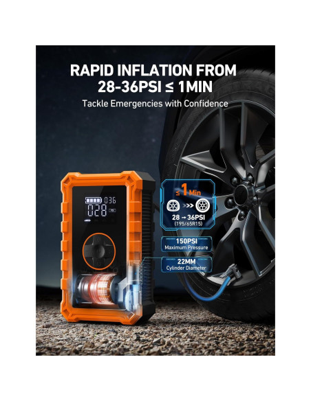 Arrancador de Batería AstroAI S8 con Compresor 1500A