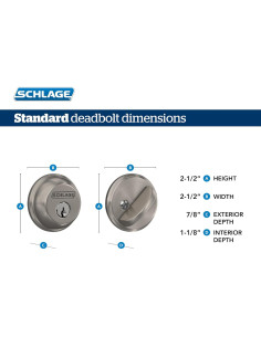 Cerradura de Cilindro Simple Schlage FB50N G GEO 622 Negro Mate 2