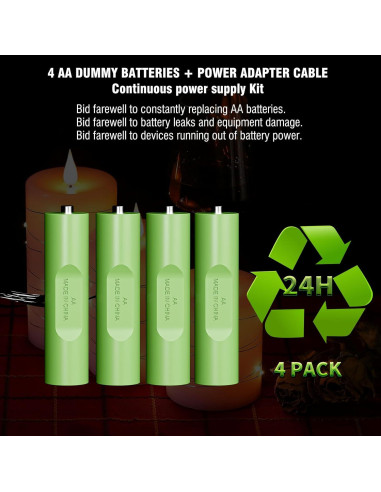 Adaptador de Batería AA 6V 1A QUZOC para Dispositivos Inteligentes