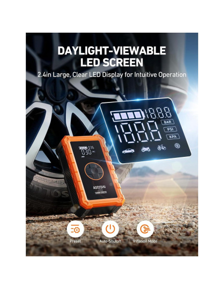 Arrancador de Batería AstroAI S8 con Compresor 1500A