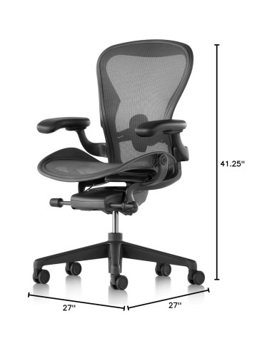 Silla de Oficina Ergonómica Herman Miller Aeron B Grafito