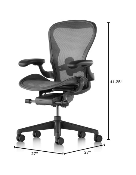 Silla de Oficina Ergonómica Herman Miller Aeron B Grafito