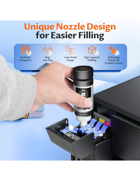 Recarga de Tinta 522 QIOCKTO para EcoTank 5 Botellas