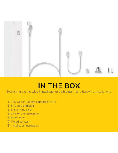Iluminación LED Bajo Gabinete Inlight 61cm Regulable 2700K-4000K