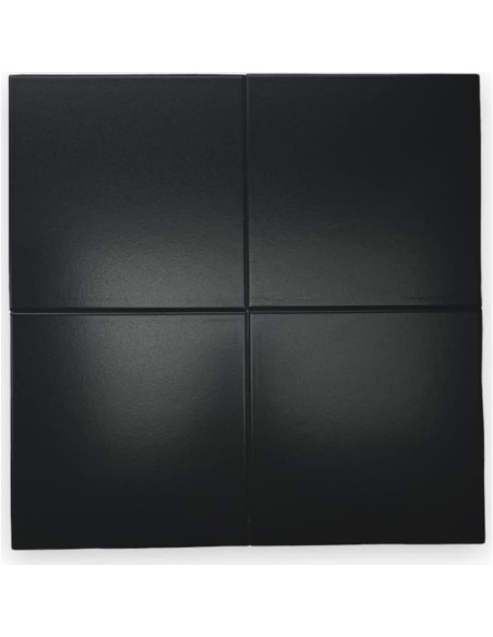 Azulejo de Porcelana Tenedos 8x8 Negro Carbón Mate 6.5 m Azulejo de Porcelana Tenedos 8x8 Negro Carbón Mate 6.5 m