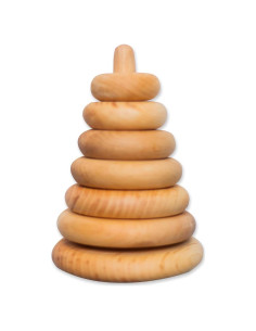 Juguete de Apilamiento de Anillos de Madera Montessori 31cm