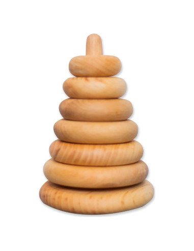 Juguete de Apilamiento de Anillos de Madera Montessori 31cm