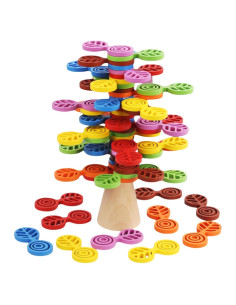 Juguete Apilable de Madera SOPHIYAYA - Árbol Colorido Educativo