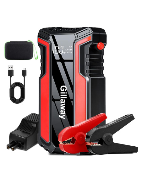 Arrancador de Salto Gillaway 5000A 12V para Coche y Moto