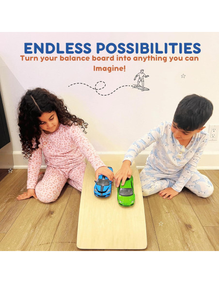 Tabla de Equilibrio de Madera Giggle & Play 91.44 cm Natural Tabla de Equilibrio de Madera Giggle & Play 91.44 cm Natural