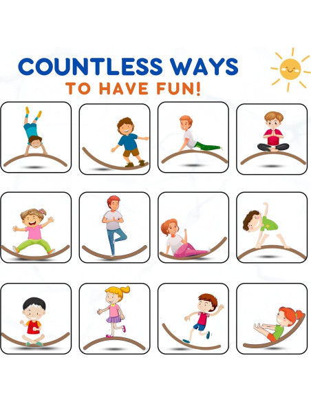 Tabla de Equilibrio de Madera Giggle & Play 91.44 cm Natural Tabla de Equilibrio de Madera Giggle & Play 91.44 cm Natural