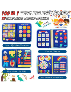 Tablero Ocupado Montessori iooo 100 Actividades 0.47 kg Azul 2