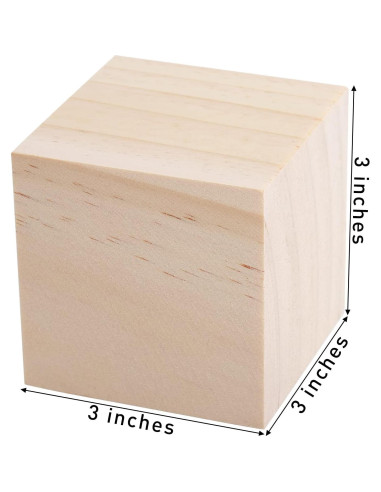 Bloques de Madera Tosnail 6 Piezas 7.62 cm para Manualidades