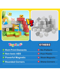 Bloques Magnéticos 100PCS Toyvimo Juguetes de Construcción STEM 2