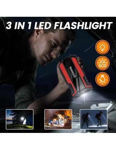 Arrancador de Salto Gillaway 5000A 12V para Coche y Moto