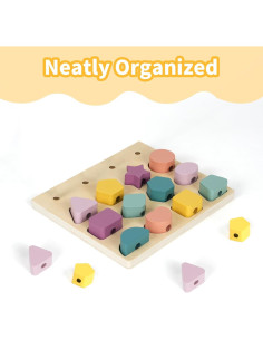 Juguetes Montessori Merabufa Clasificación Colores Madera 2 Años 2