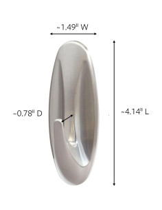 Gancho de Pared Command Grande, Soporta 2.27 kg, Color Níquel 2