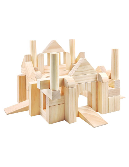 Bloques de Madera Grandes Onshine 64 Piezas para Niños 1-3 Años