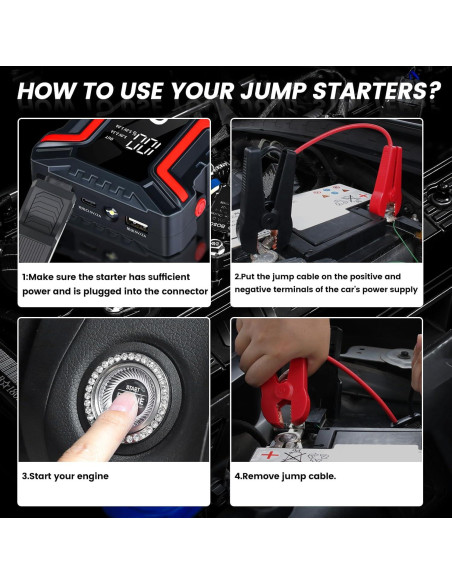 Arrancador de Salto Gillaway 5000A 12V para Coche y Moto