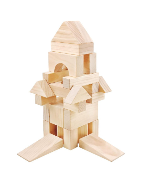 Bloques de Madera Grandes Onshine 64 Piezas para Niños 1-3 Años