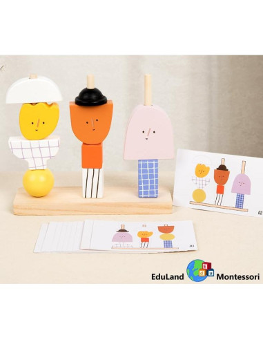 Juego de Apilamiento Montessori Eduland para Niños 2-6 Años
