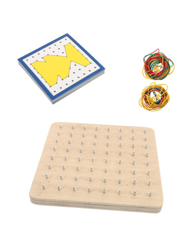 Tablero Geométrico Educativo Milisten 17.8x17.8cm para Niños