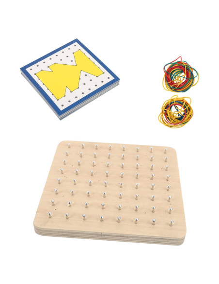 Tablero Geométrico Educativo Milisten 17.8x17.8cm para Niños