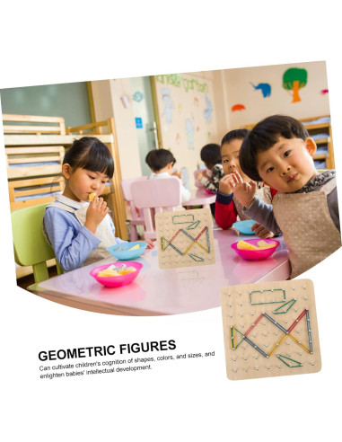 Tablero Geométrico Educativo Milisten 17.8x17.8cm para Niños