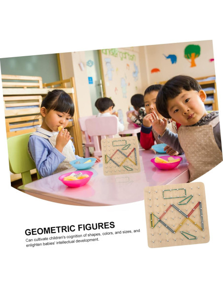 Tablero Geométrico Educativo Milisten 17.8x17.8cm para Niños