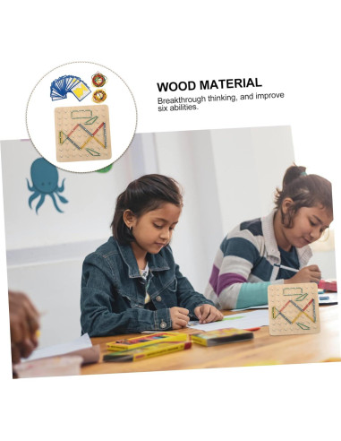 Tablero Geométrico Educativo Milisten 17.8x17.8cm para Niños