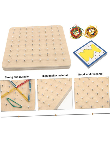 Tablero Geométrico Educativo Milisten 17.8x17.8cm para Niños