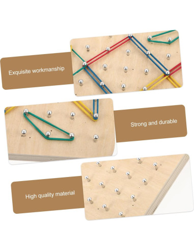 Tablero Geométrico Educativo Milisten 17.8x17.8cm para Niños