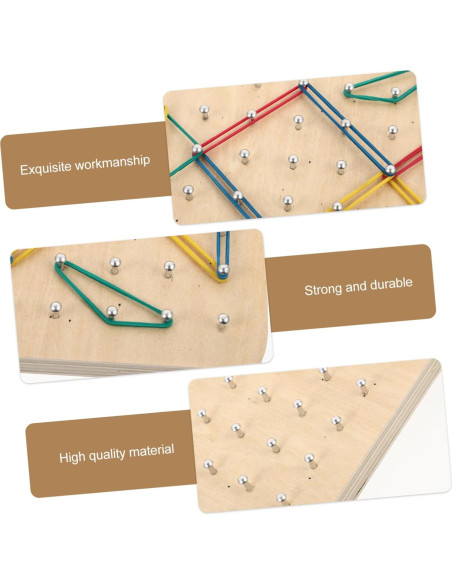 Tablero Geométrico Educativo Milisten 17.8x17.8cm para Niños