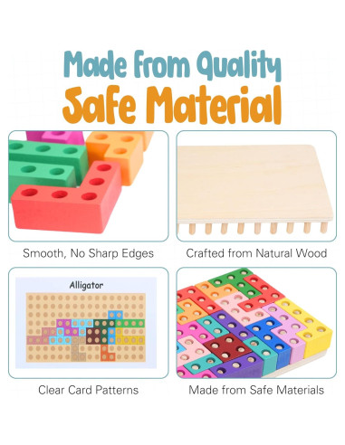 Rompecabezas de Madera Zen Fun Montessori 60 Diseños 4+ Años