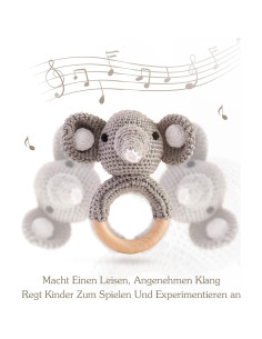 Sonajero de Madera Elefante 2pcs Mamimami Home Orgánico 2