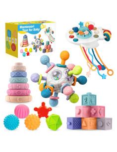 Juguetes Montessori para Bebés SpringFlower 5 en 1 Desarrollo