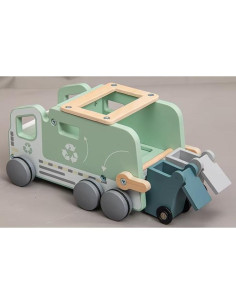 Juguete Camión de Basura de Madera Montessori 13 Piezas 3+ Años 2