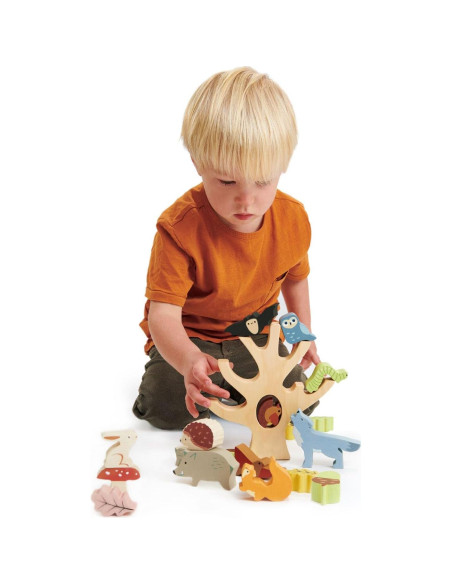 Tender Leaf Toys Bosque Apilable Juguete de Madera 19 Piezas