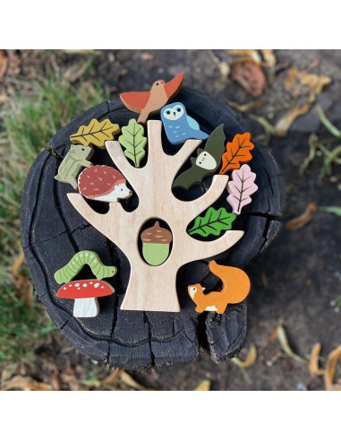 Tender Leaf Toys Bosque Apilable Juguete de Madera 19 Piezas