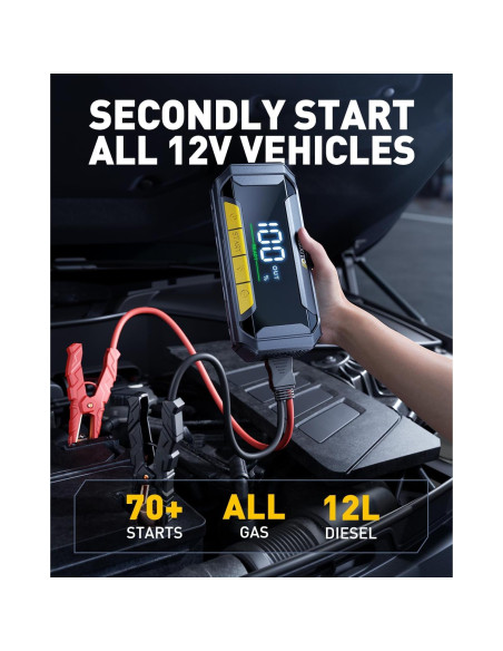 Arrancador AUXITO J503 8000A 20000mAh Linterna LED 700LM