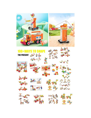 Juego de Herramientas de Madera 138 Piezas Nanjin DIY 3-8 Años